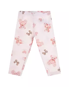 Розовые леггинсы с принтом "медвежата" Monnalisa детские