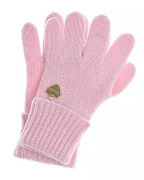 Розовые перчатки из шерсти и кашемира Il Trenino детские