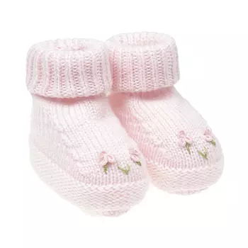 Розовые пинетки с рюшей и вышивкой Tomax детские