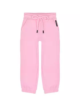 Розовые спортивные брюки из футера Dan Maralex детские