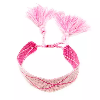 Розовый браслет с кисточками Tais детский