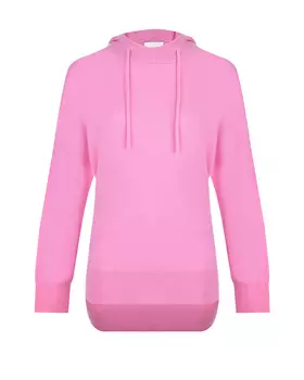 Розовый джемпер-худи из смеси шерсти и кашемира Allude