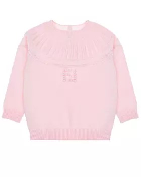 Розовый джемпер с ажурным декором Fendi детский