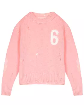 Розовый джемпер с разрезами MM6 Maison Margiela детский
