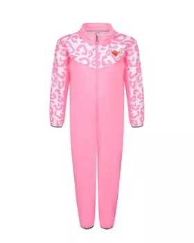 Розовый флисовый комбинезон с леопардовой вставкой Poivre Blanc детский