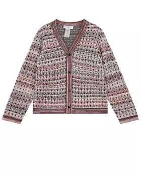 Розовый кардиган из смесовой шерсти Paade Mode детский