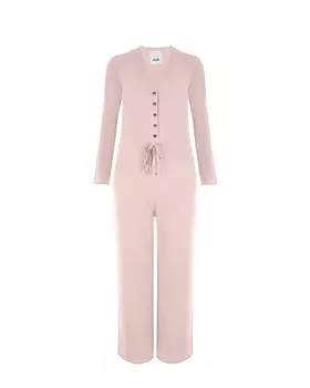 Розовый комбинезон из шерсти и кашемира Allude
