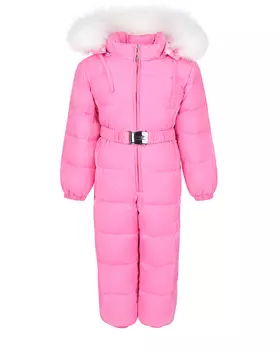 Розовый комбинезон с меховой отделкой Manudieci детский