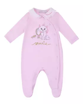 Розовый комбинезон с принтом "котенок" Monnalisa детский
