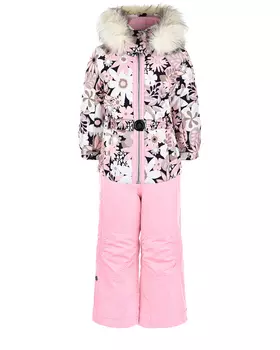 Розовый комплект с цветочным принтом Poivre Blanc детский