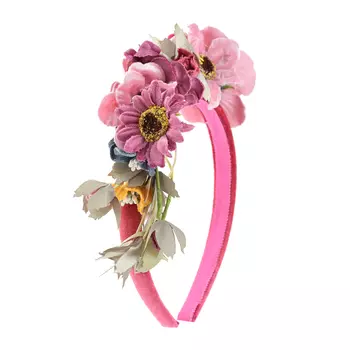 Розовый ободок с цветами Monnalisa детский
