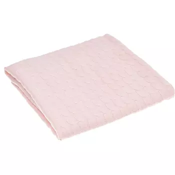 Розовый плед из кашемира фигурной вязки, 90x90 см Oscar et Valentine детский