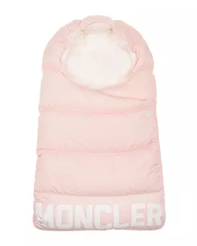 Розовый пуховый конверт Moncler детский