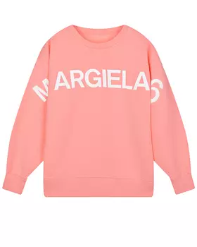 Розовый свитшот с белым лого MM6 Maison Margiela детский