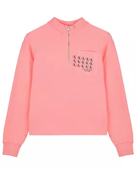 Розовый свитшот с нагрудным карманом Calvin Klein детский