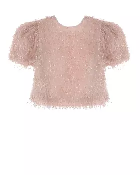 Розовый топ с короткими рукавами Monnalisa детский