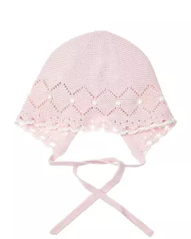 Розовый вязаный чепчик Paz Rodriguez