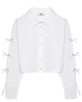 Рубашка с бантами на рукавах MSGM