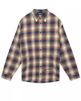 Рубашка с длинными рукавами в клетку Dsquared2 детская