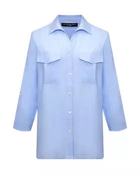 Рубашка с карманами на груди, голубая Pietro Brunelli