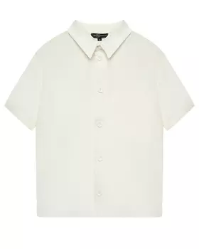 Рубашка с коротким рукавом из льна, белая Dan Maralex