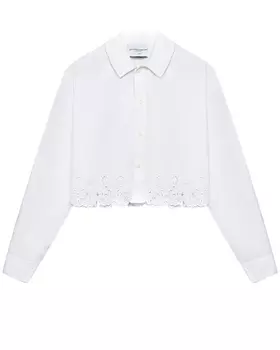 Рубашка с кружевной отделкой Ermanno Scervino