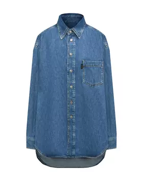 Рубашка свободная на кнопках, синяя HAIKURE