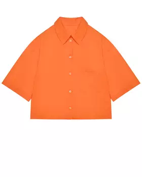Рубашка укороченная оранжевая Max&Co