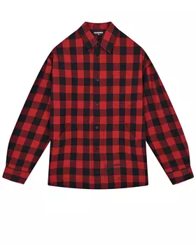 Рубашка в красно-черную клетку Dsquared2 детская