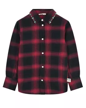 Рубашка в красно-черную клетку No. 21 детская