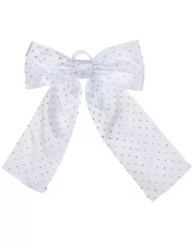 Рзинка для волос с бантом в горох, белый Tais