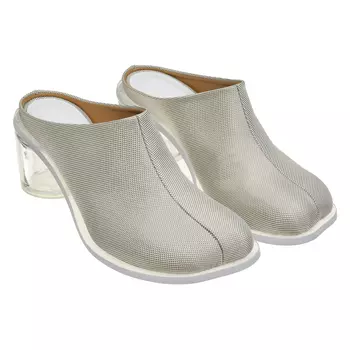 Сабо на прозрачном каблуке, бежевые MM6 Maison Margiela