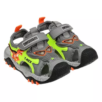 Сандалии с декором "динозавр", серые DINOSOLES