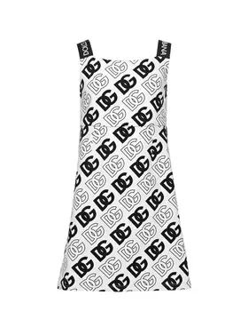 Сарафан с черно-белым лого Dolce&amp;Gabbana детский