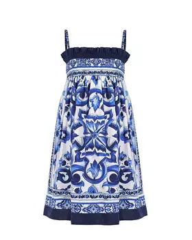 Сарафан с принтом "майолика" Dolce&amp;Gabbana детский