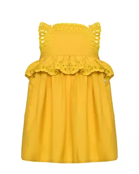 Сарафан с шитьем, горчичный Stella McCartney