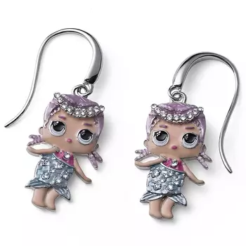 Серьги зажимом "Merbaby deluxe", кристаллы SWAROVSKI Oliver Weber Collection детские