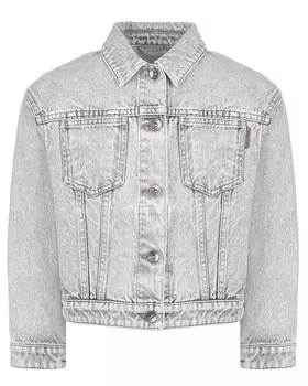 Серая джинсовая куртка Brunello Cucinelli