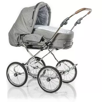 Серая комбинированная коляска 2 в 1 Condor Coupe + сумка Hesba