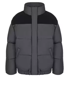 Серая куртка с черной вставкой Monnalisa детская