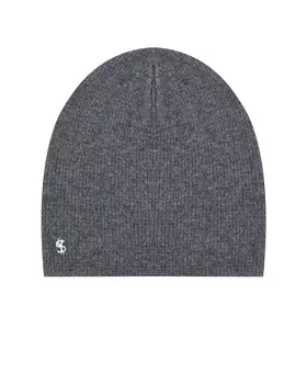 Серая шапка бини Yves Salomon