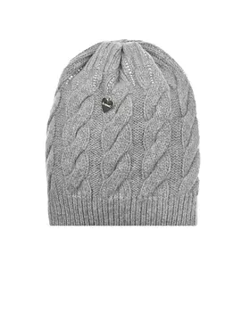 Серая шапка из шерсти и кашемира Il Trenino детская