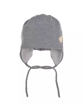Серая шапка с аппликацией "собака" Catya детская
