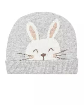 Серая шапка с декором "заяц" Aletta детская