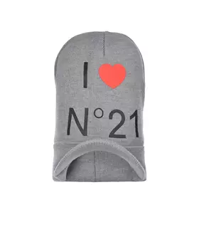 Серая шапка с козырьком No. 21 детская