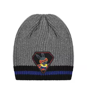 Серая шапка с нашивкой "заяц" Chobi детская