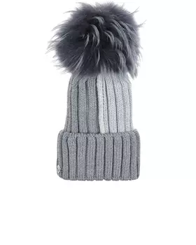 Серая шапка с отделкой стразами Joli Bebe детская