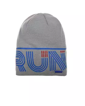 Серая шапка с принтом "RUN" Il Trenino детская