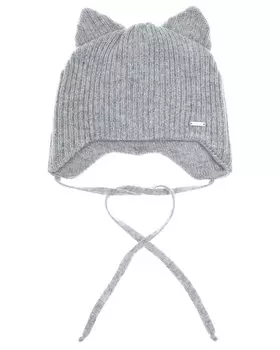 Серая шапка с "кошачьими ушками" Il Trenino детская