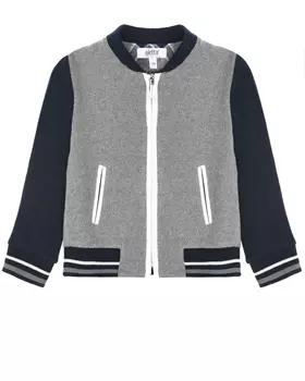 Серая спортивная куртка с синими рукавами Aletta детская